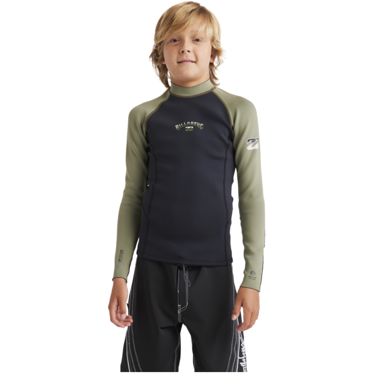 2026 Billabong Junior 1/1mm Absolute Natural Jacket 24CW191508 - Military